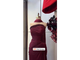 Elegant Burgundy Dress