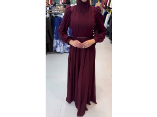 Elegant Burgundy Dress
