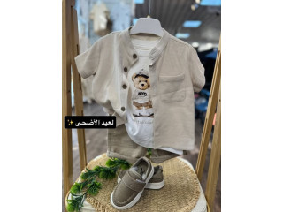 Kids' Outfit with Bear Graphic