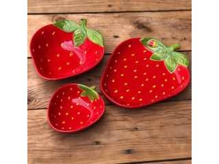 Strawberry Shaped Serving Bowls