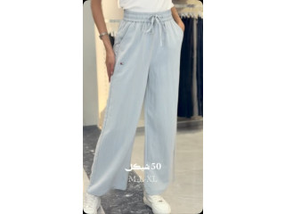 Light Blue Wide-Leg Pants