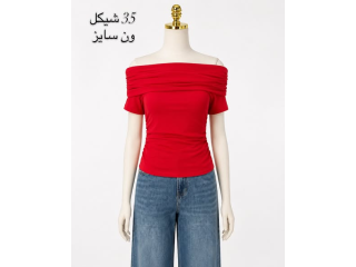 Red Off-Shoulder Top