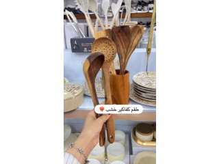 طقم كفاكير الخشب بامبو 6 قطع