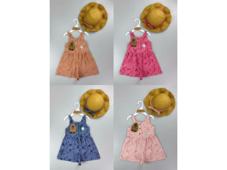 Girls' Summer Dresses with Hat