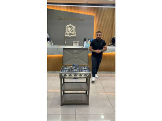 غاز 5 عيون مع قدحة الكترونية مع ستاند رفين