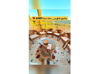 أفخم وأحدث موديلات أثاث خشب الخيزران الطبيعي