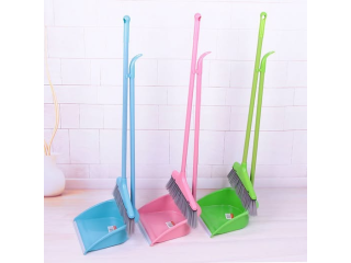 Colorful Dustpan and Brush Set