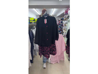 Black Shirt with Floral Skirt