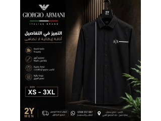 قميص Giorgio Armani بتصميم أسود فاخر