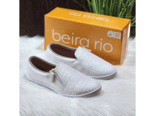 Beira Rio White Slip-On Shoes