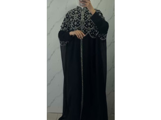 Elegant Black Abaya with Embellishments