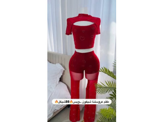 Red Heart Print Outfit