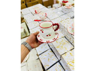Cherry Design Cup and Saucer
