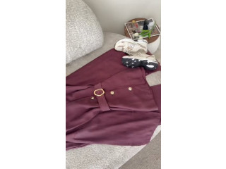 Stylish Burgundy Outfit with Sneakers