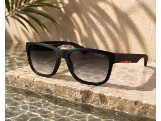 Prada Linea Rossa Grey Gradient Rectangular Men's Sunglasses PS 03QS DG00A7 57