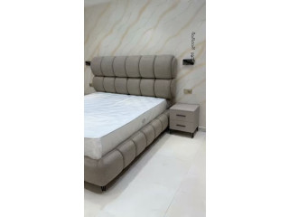 Stylish Bed with Nightstand
