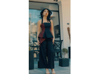 Stylish Peplum Top and Pants Set
