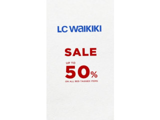 خصومات تصل لغاية 50% على بضائع مختارة