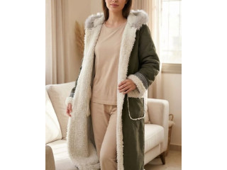 Sable coat, goosedown coat and sleepwear