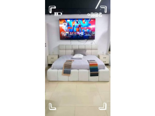 Modern Bed with TV Stand