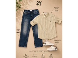 2Y MEN Premium Shirt and Denim Jeans