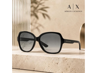 Armani Exchange AX4029S-800411-57 Grey Gradient Butterfly Ladies Sunglasses