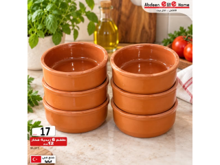 طقم 6 زبادي فخار 12 سم