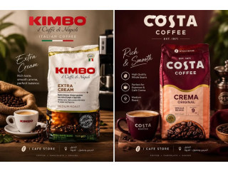 اختار قهوتك… وخلي المذاق يحكي! KIMBO Extra Cream وCOSTA Crema Original