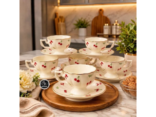 Cherry Pattern Tea Set