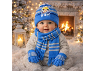 طاقية مع لفحة وكفوف