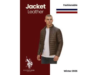 جاكيت جلد من ماركة بولو