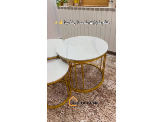 طقم طاولات بلمسة رخامية