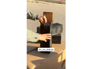 طقم المغارف ايدين خشب مع قاعده خشب