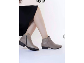 حذاء شتوي جلد طبيعي اصلي صنع ماركة زمش Zamsh