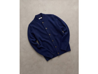 Maen Donati Navy Cashmere Cardigan
