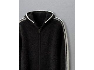 Maen Donati Black Merino Wool Tracksuit