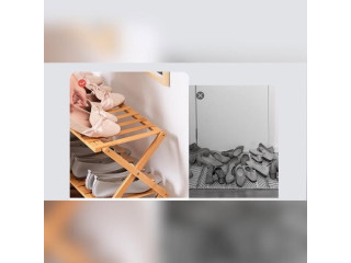 ستاند الأحذية المصنوع من خشب البامبو