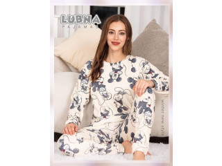 بيجامة ستاتي قماشة الزبدة