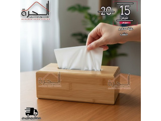 علبة محارم خشب