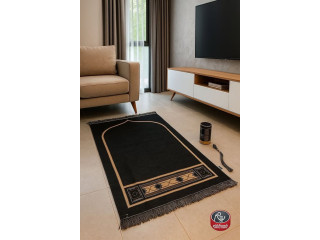 طقم سجادة صلاة حريري مع مسبحة في علبة هدية