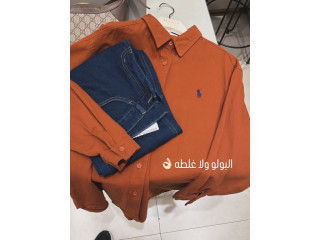 Orange Shirt and Jeans