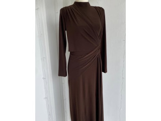 Brown Long Sleeve Dress