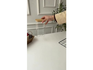 مرتبنات زجاج غطاء بامبو