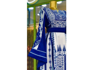 Traditional Blue and White Dress