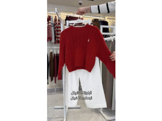 Red Sweater and White Pants
