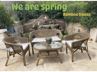 أثاث الخيزران الطبيعي