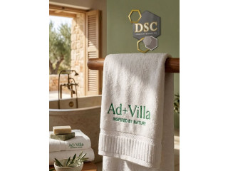 تجهيز مناشف فاخرة لفيلا بتطريز أنيق وجودة عالية