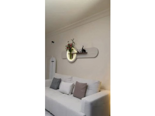 Modern Wall Shelf with Mirror