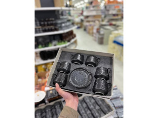 Black Coffee Mug Set