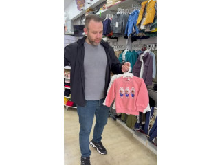 Pink Sweatshirt with Cartoon Characters